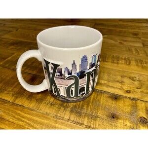 Kansas City Skyline Mug Americaware Big Oversized Coffee Cup Travel Souvenir
